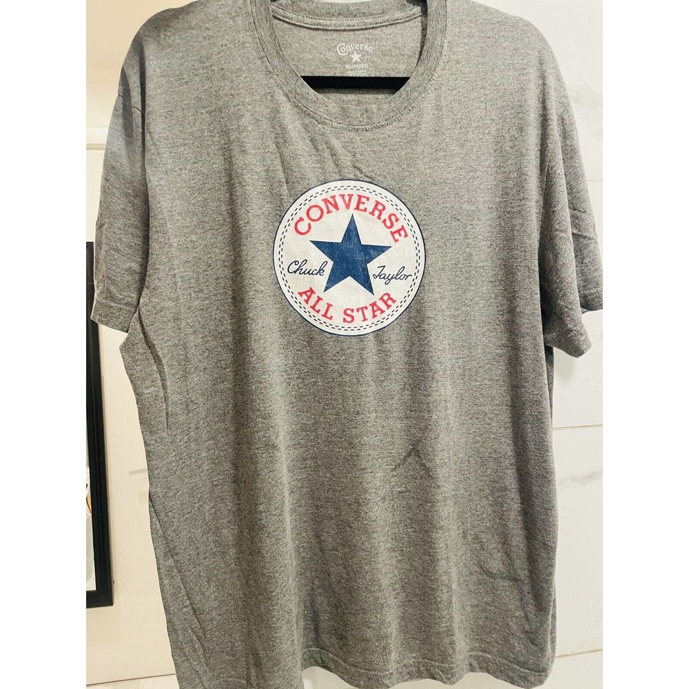 Men's Converse All Star Chuck Taylor Gray T Shirt Camiseta Size Extra Large